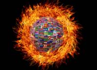 Le Feu, La Flamme, Drapeaux, Nations Unies, Pays